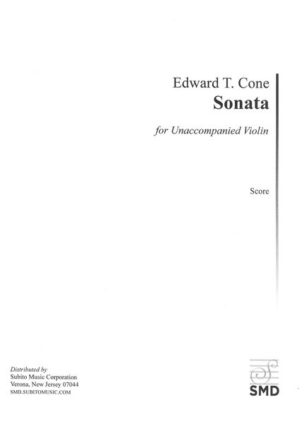 Sonata : For Unaccompanied Violin (1961).