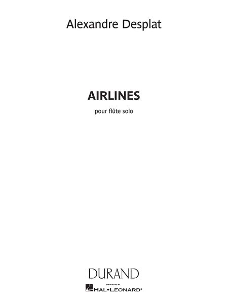 Airlines : Pour Flute Solo.