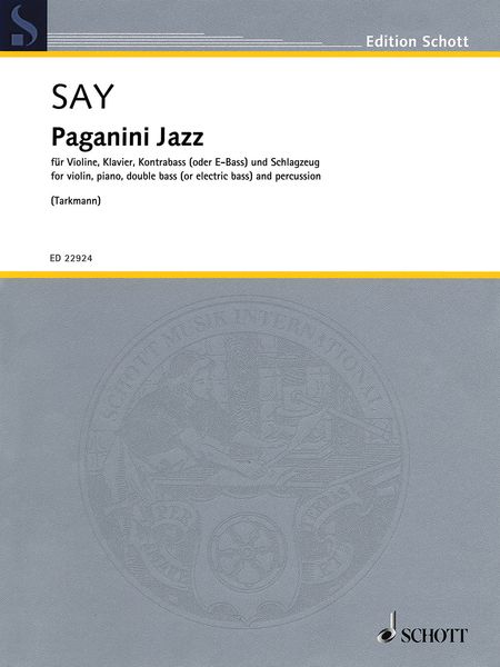 Paganini Jazz : For Violin, Piano, Double Bass (Or Electric Bass) and Percussion.