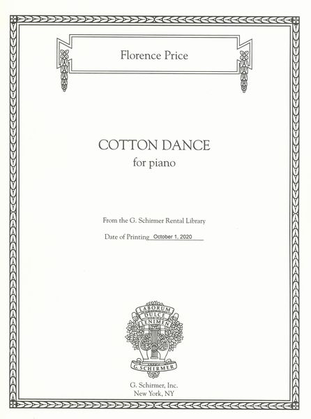 Cotton Dance : For Piano Solo / edited by John Michael Cooper.