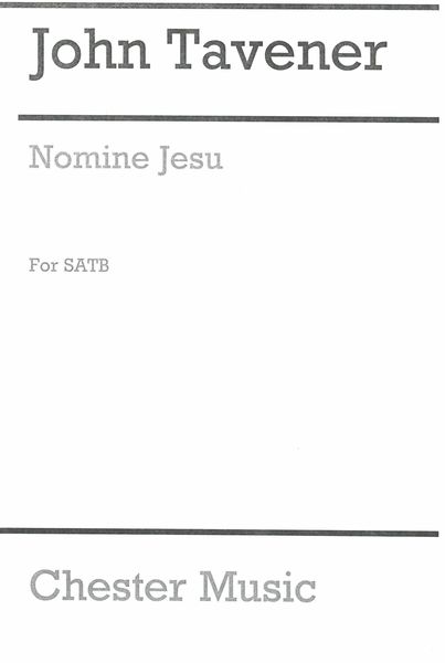 Nomine Jesu : For SATB Chorus, Mezzo, 2 Alto Flutes, Organ, and Five Male Speaking Voices.