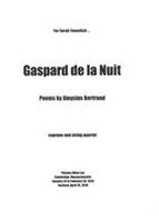 Gaspard De La Nuit : For Soprano and String Quartet (2019) [Download].