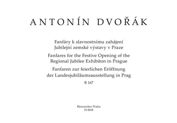 Fanfares For The Festive Opening of The Regional Jubilee Exhibition In Prague, B 167.