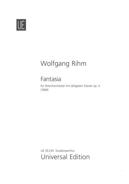 Fantasia : Für Streichorchester Mit Obligatem Klavier, Op. 4 (1969).