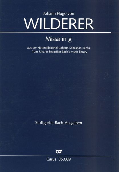 Missa In G Minor - Kyrie and Gloria / edited by Frieder Rempp.