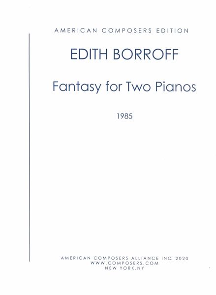 Fantasy : For Two Pianos (1985).