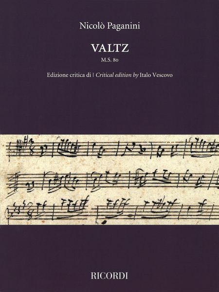 Valtz, M. S. 80 : Per Violino / edited by Italo Vescovo.