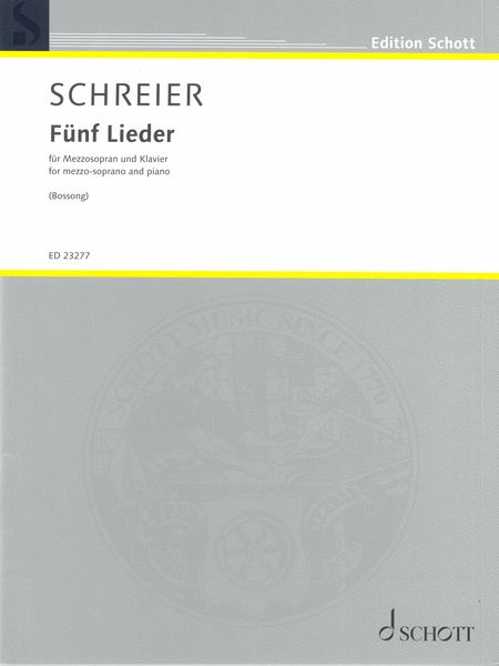 Fünf Lieder : Für Mezzosopran und Klavier.