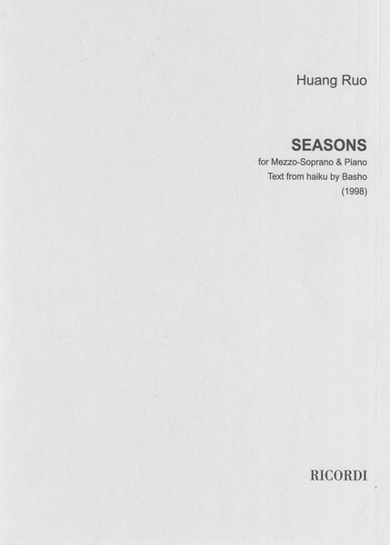 Seasons : For Mezzo Soprano and Piano (1998).