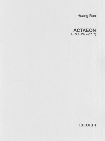 Actaeon : For Solo Oboe (2017).