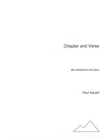 Chapter and Verse : For Alto Saxophone and Piano (2003).