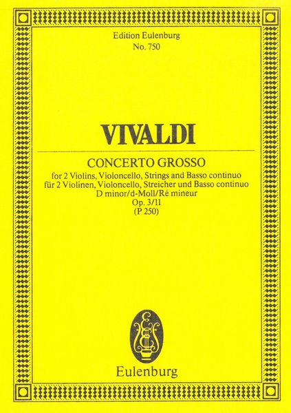 Concerto Grosso In D Minor, Op. 3 No. 11.