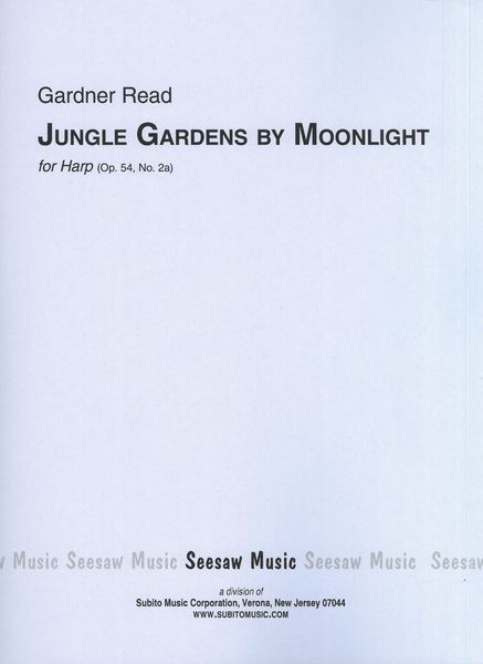 Jungle Gardens by Moonlight, Op. 54 No. 2a : For Harp.