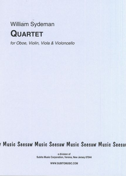 Quartet : For Oboe, Violin, Viola and Cello.