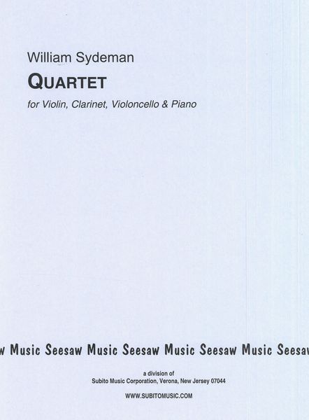 Quartet : For Violin, Clarinet, Cello and Piano (1955).