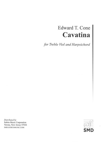 Cavatina : For Treble Viol and Harpsichord (1976).
