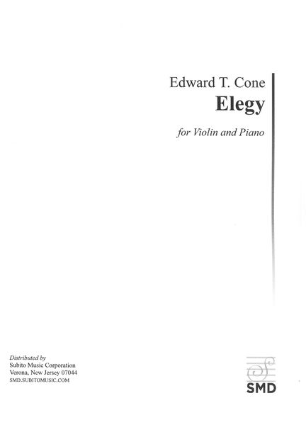 Elegy : For Violin and Piano (1946).