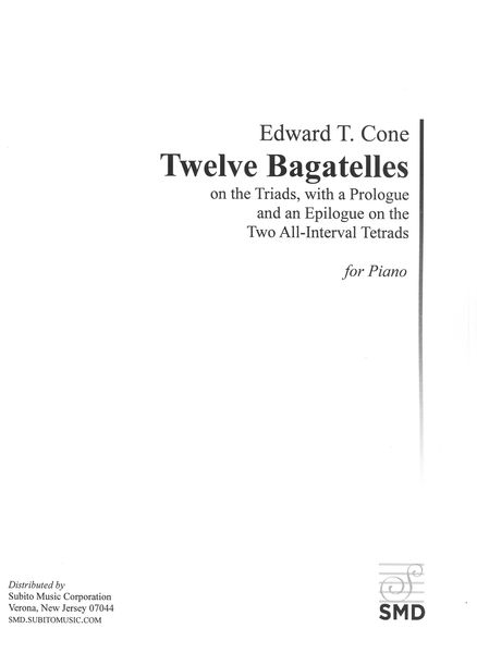 Twelve Bagatelles On The Triads, With A Prologue and An Epilogue : For Piano (1959).