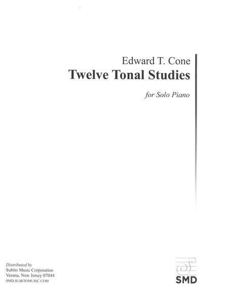 Twelve Tonal Studies : For Piano (1962).
