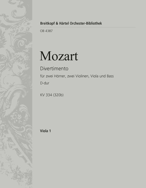 Divertimento D-Dur, K. 334 (320b) : For Orchestra.