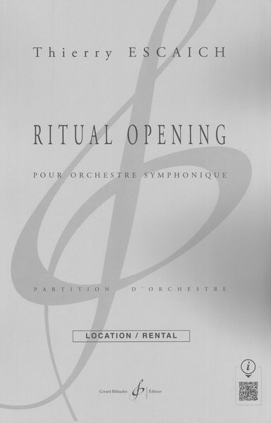 Ritual Opening : Pour Orchestre Symphonique.