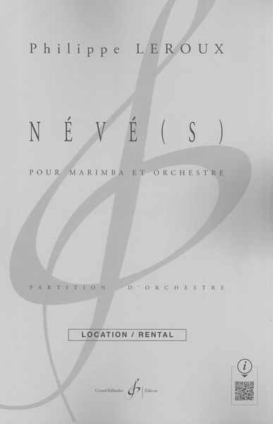 Névé(s) : Pour Marimba et Orchestre.