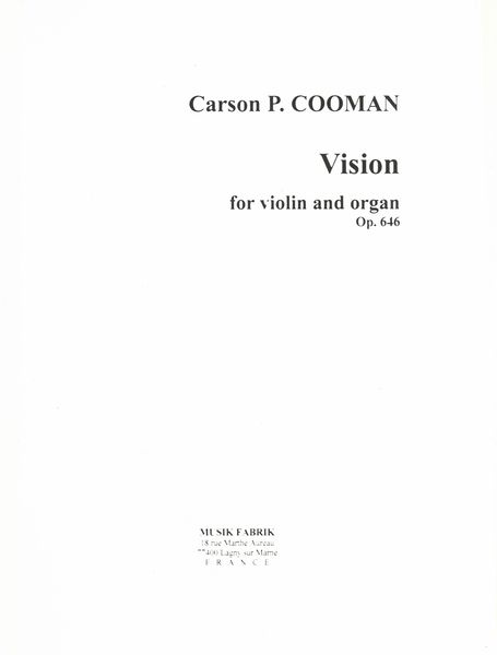 Vision, Op. 646 : For Violin and Organ.