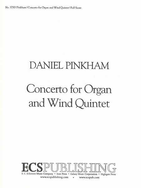 Concerto : For Organ and Wind Quintet.