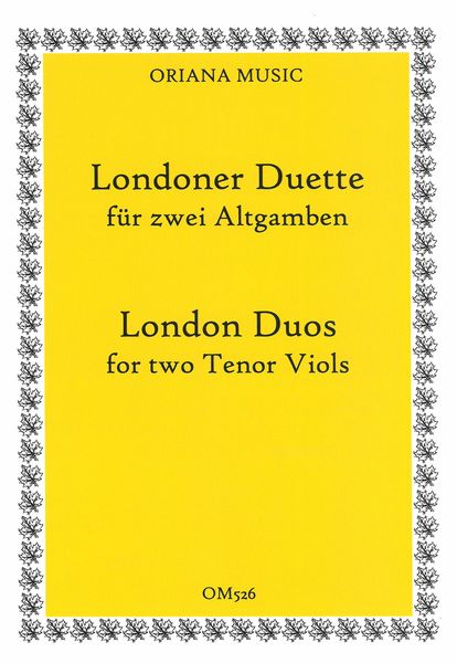 London Duos : For Two Tenor Viols / edited by Johanna and Richard Carter.
