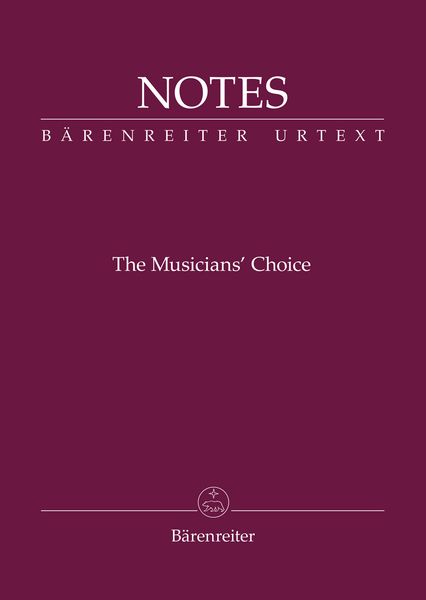 Notes - The Musician's Choice - (Baerenreiter Notebook With A Cover In Beethoven Aubergine).