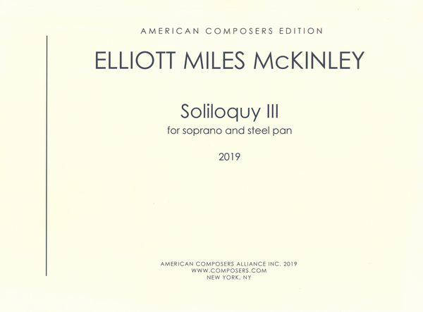 Soliloquy III : For Soprano and Steel Pan (2019).