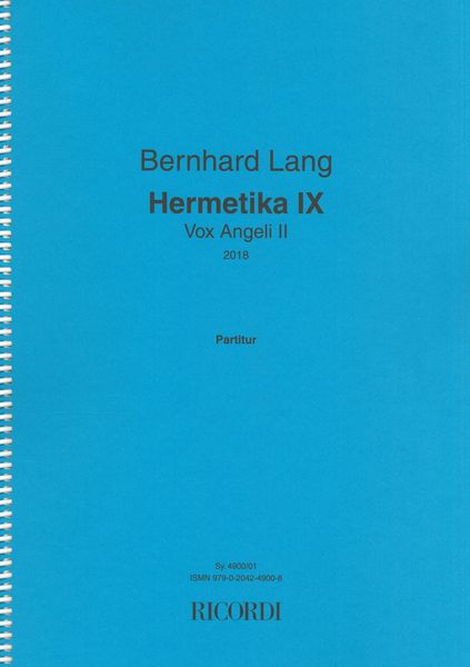 Hermetika IX : Vox Angeli II (2018).