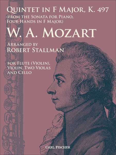 Quintet In F Major, K. 497 (From The Sonata For 1pf/4hds) : For Flute, Violin, 2 Violas & Cello.