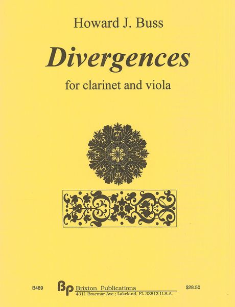 Divergences : For Clarinet and Viola (2019).