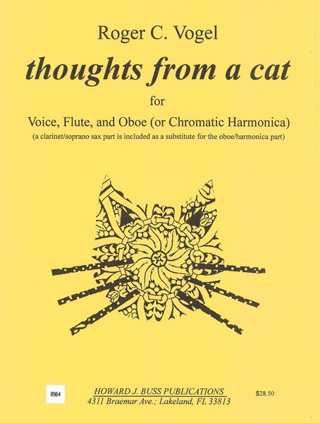 Thoughts From A Cat : For Voice, Flute, and Oboe (Or Chromatic Harmonica).