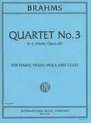 Quartet No. 3 In C Minor, Op. 60 : For Violin, Viola, Violoncello and Piano.