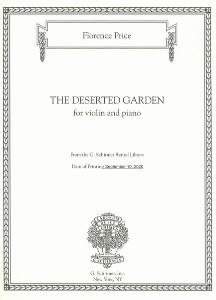 Deserted Garden : For Violin and Piano.