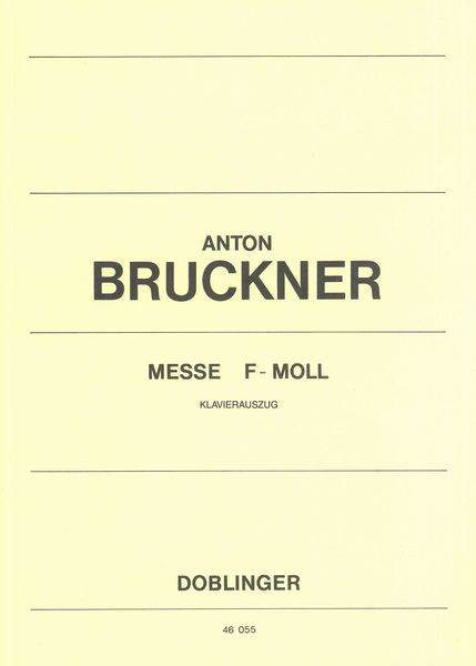 Messe F-Moll : Klavierauszug.