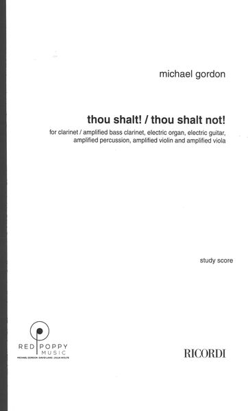 Thou Shalt! Thou Shalt Not! : For Ensemble (1983).