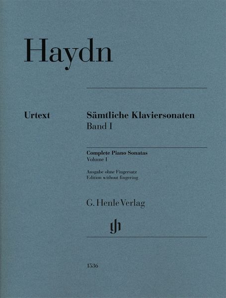 Sämtliche Klaviersonaten = Complete Piano Sonatas, Vol. 1 - Edition Without Fingering.