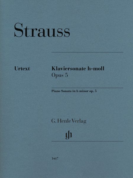 Klaviersonate H-Moll, Op. 5 / edited by Peter Jost.