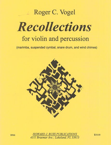 Recollections : For Violin and Percussion (2019).