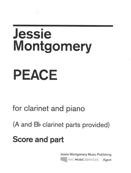 Peace : For Clarinet and Piano.