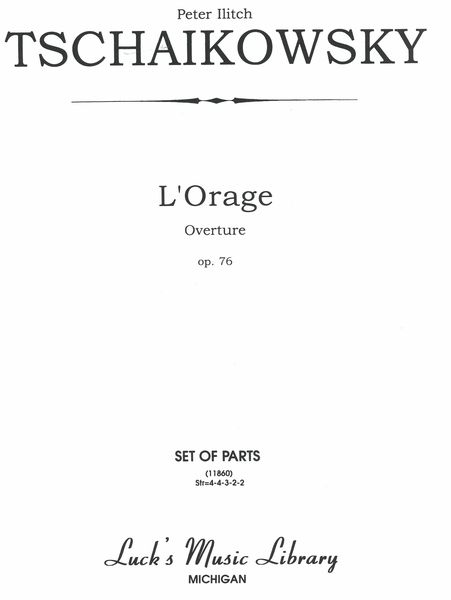 Orage (The Storm) Overture, Op. 76 : For Sting Orchestra.