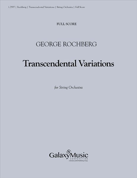 Transcendental Variations : For String Orchestra [Download].