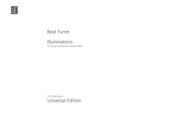 Illuminations : Für Sopran und Kammerensemble (1985).
