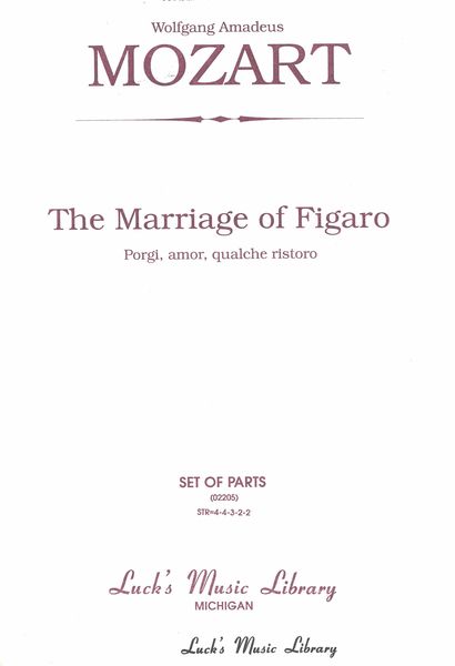 Porgi Amor (Cavatina) From The Marraige of Figaro : For Soprano & Orchestra.