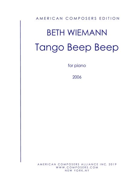 Tango Beep Beep : For Solo Piano (2006).