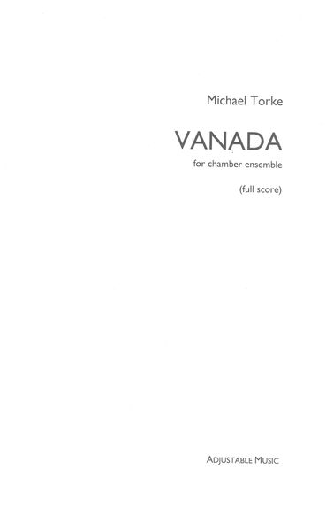 Vanada : For Chamber Ensemble.