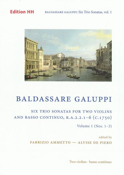 Six Trio Sonatas : For Two Violins and Basso Continuo, R.A.2.2.1-6 - Vol. 1 (Nos. 1-3).